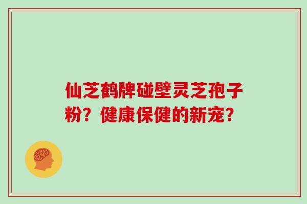 仙芝鹤牌碰壁灵芝孢子粉？健康保健的新宠？