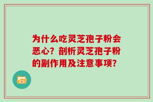 为什么吃灵芝孢子粉会恶心？剖析灵芝孢子粉的副作用及注意事项？