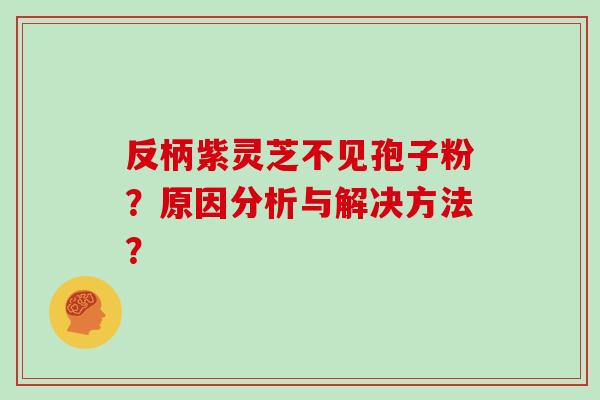 反柄紫灵芝不见孢子粉?原因分析与解决方法?-第1张图片-灵芝大师 反柄紫灵芝不见孢子粉?原因分析与解决方法?-第1张图片-灵芝大师