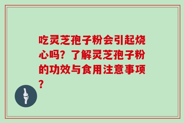 吃灵芝孢子粉会引起烧心吗？了解灵芝孢子粉的功效与食用注意事项？