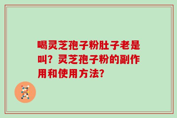 喝灵芝孢子粉肚子老是叫？灵芝孢子粉的副作用和使用方法？
