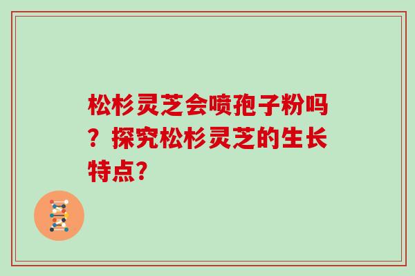 松杉灵芝会喷孢子粉吗？探究松杉灵芝的生长特点？
