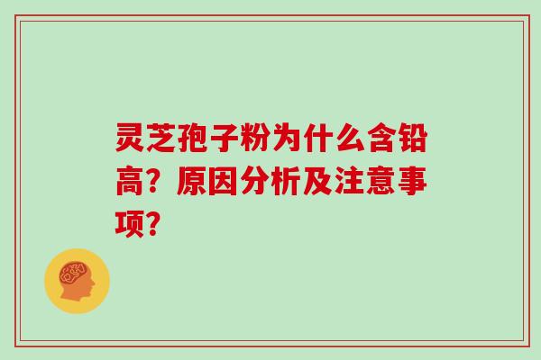 灵芝孢子粉为什么含铅高？原因分析及注意事项？