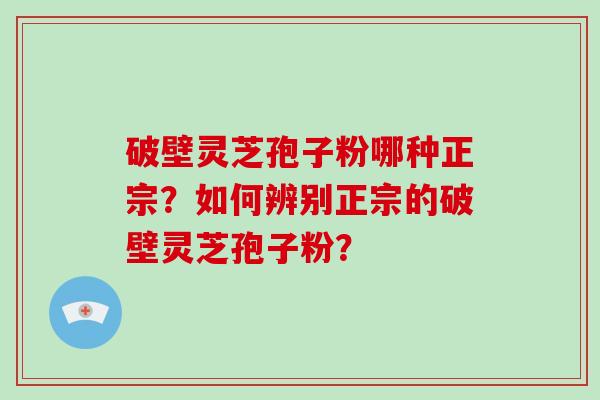 破壁灵芝孢子粉哪种正宗？如何辨别正宗的破壁灵芝孢子粉？