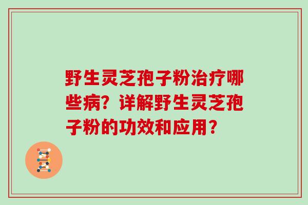 野生灵芝孢子粉治疗哪些病？详解野生灵芝孢子粉的功效和应用？