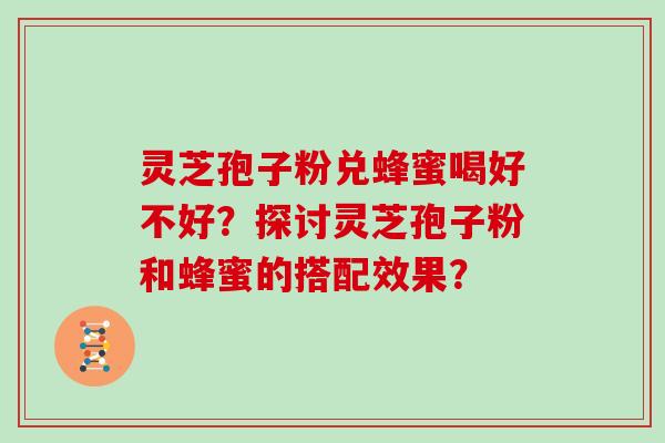 灵芝孢子粉兑蜂蜜喝好不好？探讨灵芝孢子粉和蜂蜜的搭配效果？