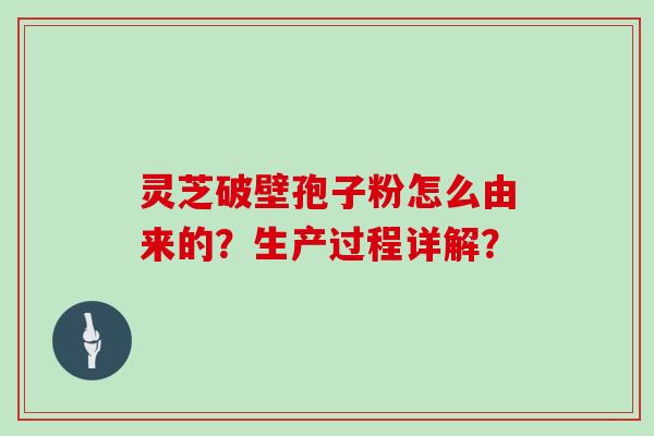 灵芝破壁孢子粉怎么由来的？生产过程详解？