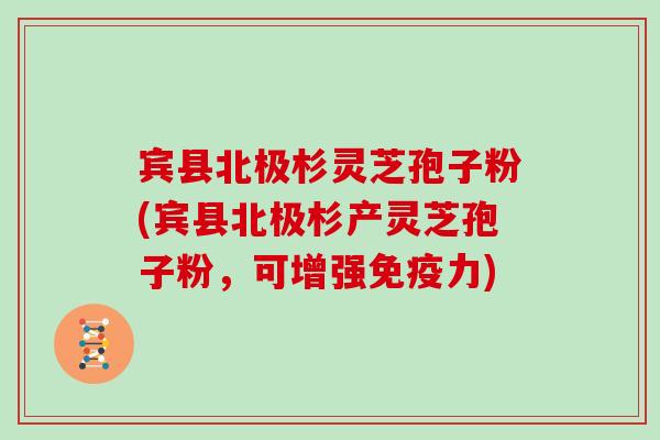 宾县北极杉灵芝孢子粉(宾县北极杉产灵芝孢子粉，可增强免疫力)