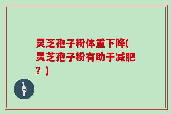 灵芝孢子粉体重下降(灵芝孢子粉有助于减肥？)