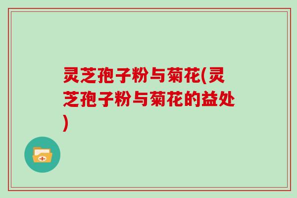 灵芝孢子粉与菊花(灵芝孢子粉与菊花的益处)