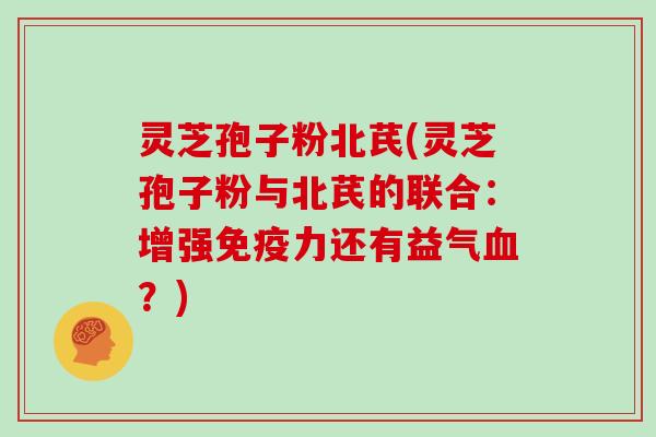 灵芝孢子粉北芪(灵芝孢子粉与北芪的联合：增强免疫力还有益气血？)