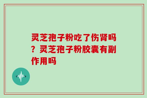 灵芝孢子粉吃了伤肾吗？灵芝孢子粉胶囊有副作用吗