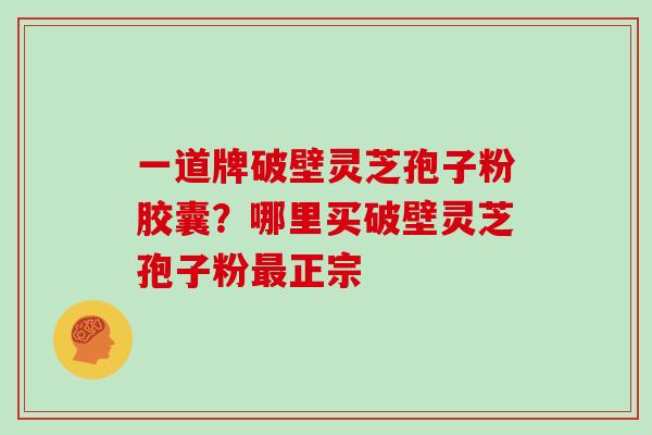 一道牌破壁灵芝孢子粉胶囊？哪里买破壁灵芝孢子粉最正宗