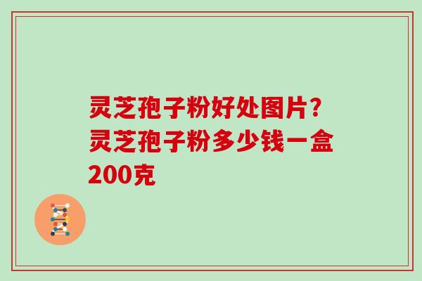 灵芝孢子粉好处图片？灵芝孢子粉多少钱一盒200克