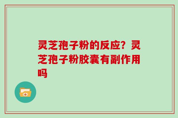 灵芝孢子粉的反应？灵芝孢子粉胶囊有副作用吗