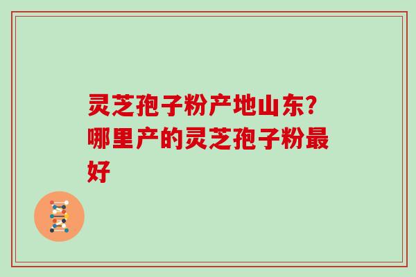 灵芝孢子粉产地山东？哪里产的灵芝孢子粉最好