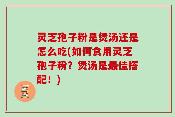 灵芝孢子粉是煲汤还是怎么吃(如何食用灵芝孢子粉？煲汤是最佳搭配！)
