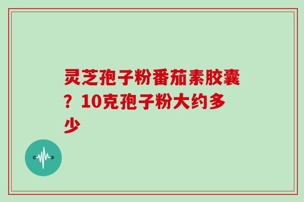 灵芝孢子粉番茄素胶囊?10克孢子粉大约多少-第1张图片-灵芝大师 灵芝孢子粉番茄素胶囊?10克孢子粉大约多少-第1张图片-灵芝大师