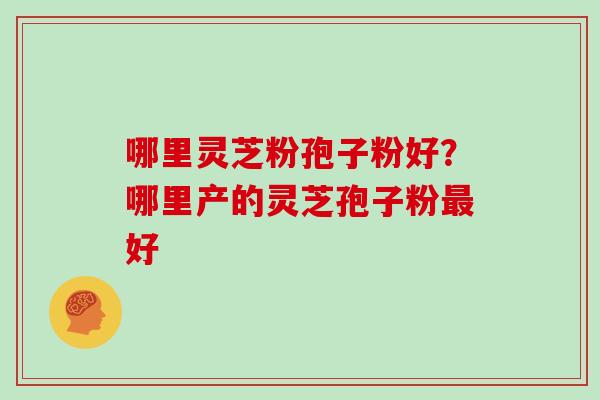 哪里灵芝粉孢子粉好？哪里产的灵芝孢子粉最好