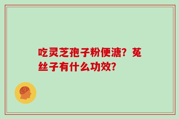 吃灵芝孢子粉便溏？菟丝子有什么功效？