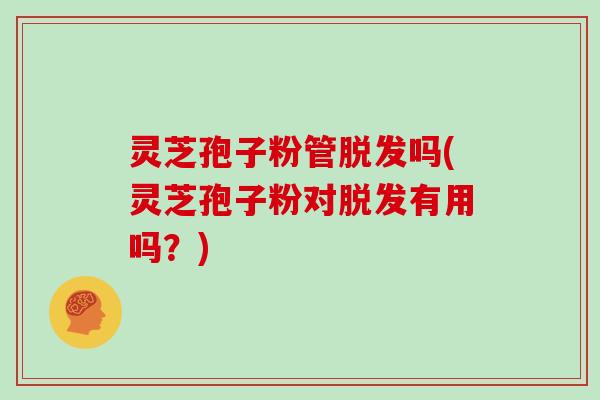 灵芝孢子粉管脱发吗(灵芝孢子粉对脱发有用吗？)