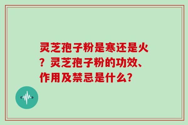 灵芝孢子粉是寒还是火？灵芝孢子粉的功效、作用及禁忌是什么？