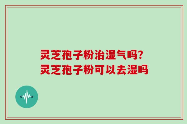 灵芝孢子粉治湿气吗？灵芝孢子粉可以去湿吗