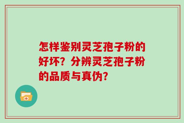 怎样鉴别灵芝孢子粉的好坏？分辨灵芝孢子粉的品质与真伪？