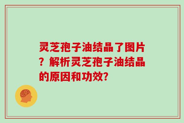 灵芝孢子油结晶了图片？解析灵芝孢子油结晶的原因和功效？