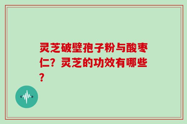 灵芝破壁孢子粉与酸枣仁？灵芝的功效有哪些？