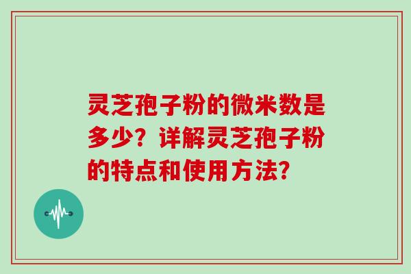灵芝孢子粉的微米数是多少？详解灵芝孢子粉的特点和使用方法？