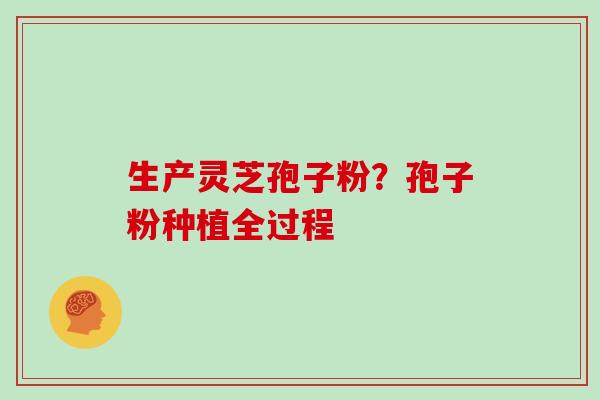生产灵芝孢子粉？孢子粉种植全过程