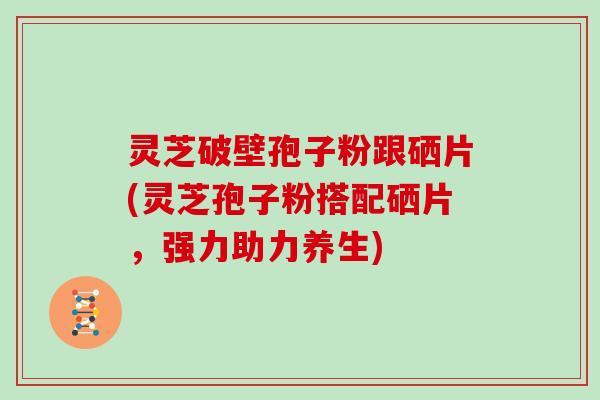 灵芝破壁孢子粉跟硒片(灵芝孢子粉搭配硒片，强力助力养生)