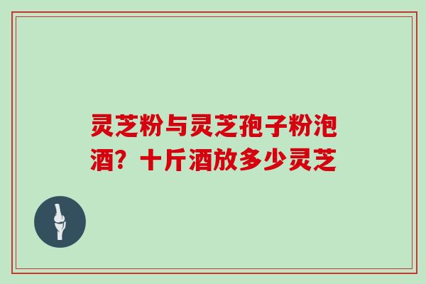 灵芝粉与灵芝孢子粉泡酒？十斤酒放多少灵芝
