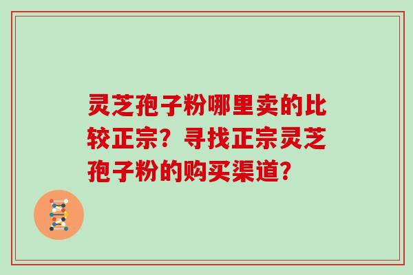 灵芝孢子粉哪里卖的比较正宗？寻找正宗灵芝孢子粉的购买渠道？