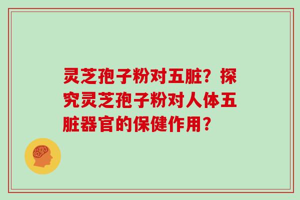灵芝孢子粉对五脏？探究灵芝孢子粉对人体五脏器官的保健作用？