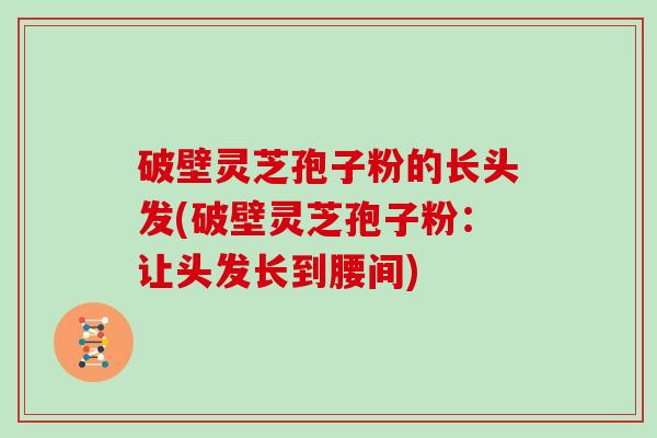 破壁灵芝孢子粉的长头发(破壁灵芝孢子粉：让头发长到腰间)
