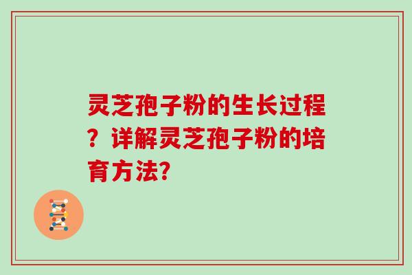 灵芝孢子粉的生长过程？详解灵芝孢子粉的培育方法？
