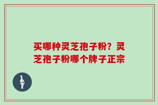 买哪种灵芝孢子粉？灵芝孢子粉哪个牌子正宗
