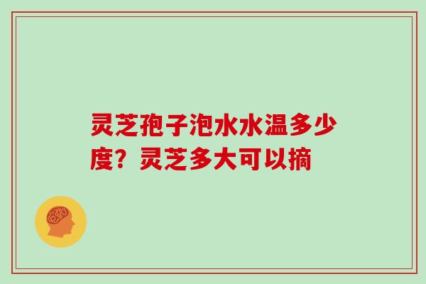 灵芝孢子泡水水温多少度？灵芝多大可以摘