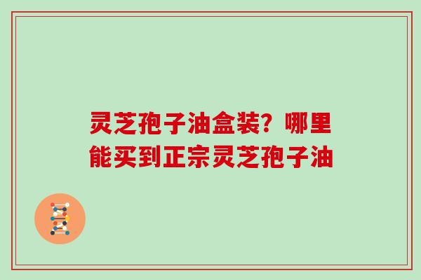 灵芝孢子油盒装？哪里能买到正宗灵芝孢子油