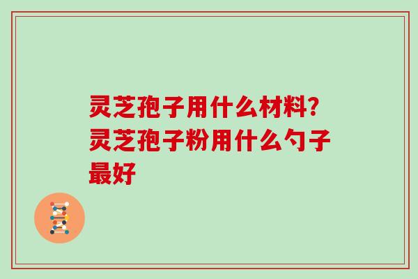 灵芝孢子用什么材料？灵芝孢子粉用什么勺子最好
