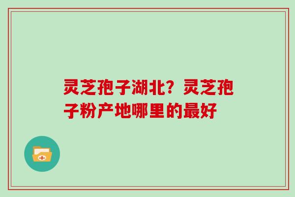 灵芝孢子湖北？灵芝孢子粉产地哪里的最好