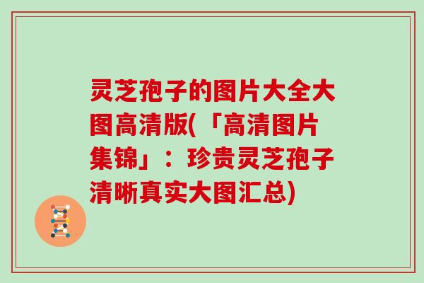 灵芝孢子的图片大全大图高清版(「高清图片集锦」：珍贵灵芝孢子清晰真实大图汇总)