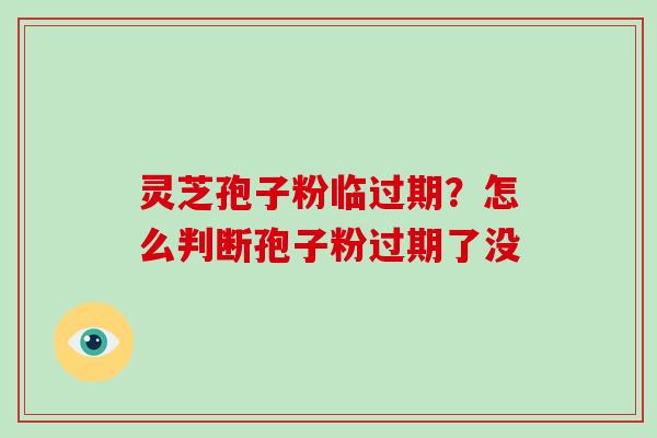 灵芝孢子粉临过期?怎么判断孢子粉过期了没-第1张图片-灵芝大师 灵芝孢子粉临过期?怎么判断孢子粉过期了没-第1张图片-灵芝大师