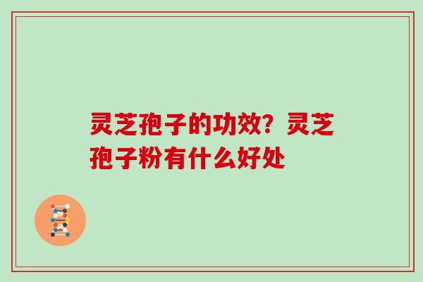 灵芝孢子的功效？灵芝孢子粉有什么好处