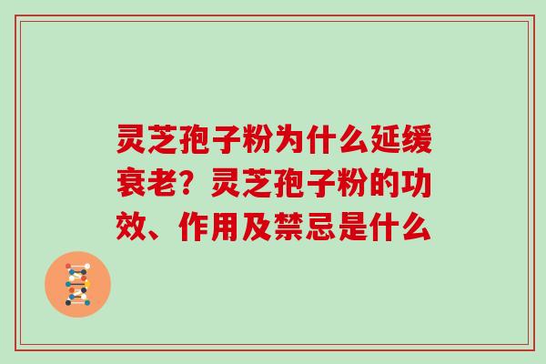 灵芝孢子粉为什么延缓衰老？灵芝孢子粉的功效、作用及禁忌是什么