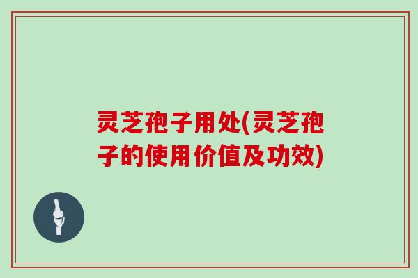 灵芝孢子用处(灵芝孢子的使用价值及功效)
