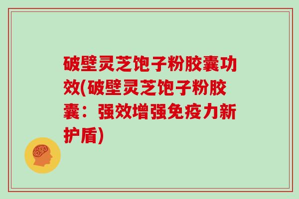 破壁灵芝饱子粉胶囊功效(破壁灵芝饱子粉胶囊：强效增强免疫力新护盾)