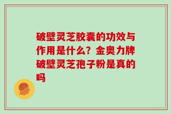 破壁灵芝胶囊的功效与作用是什么?金奥力牌破壁灵芝孢子粉是真的吗-第1张图片-灵芝大师 破壁灵芝胶囊的功效与作用是什么?金奥力牌破壁灵芝孢子粉是真的吗-第1张图片-灵芝大师